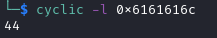 Using cyclic -l from pwntools