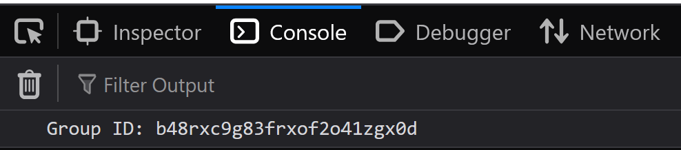 Extracted credentials-admin Group ID