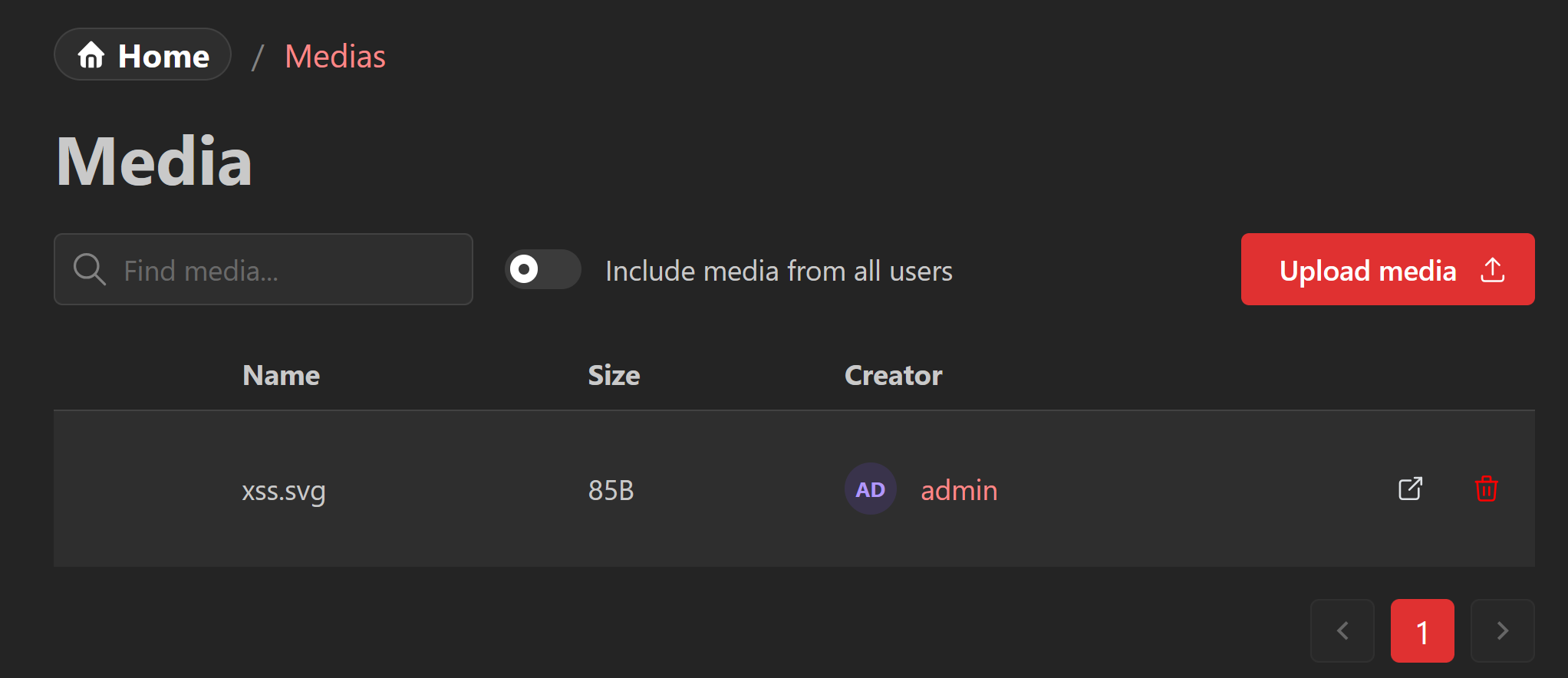 Uploaded Initial Payload