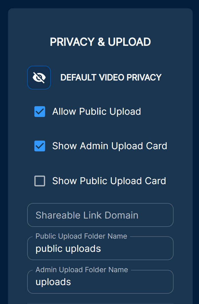 Public Uploads Enabled