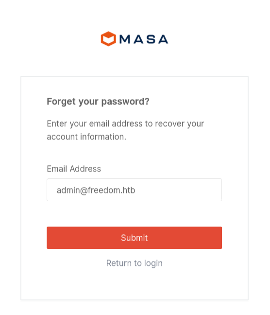 Admin Password Reset