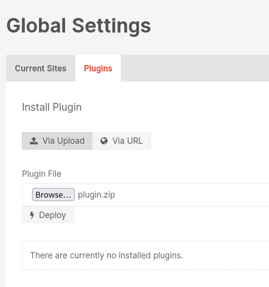 Plugin Upload