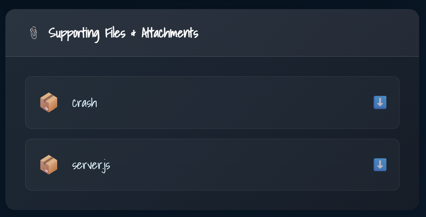 Downloading the crash payload
