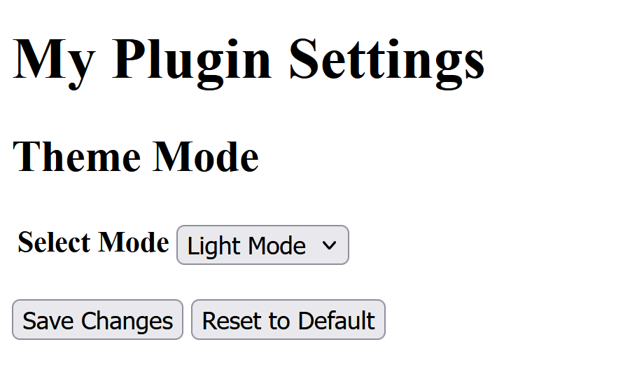 Access Plugin Admin Page