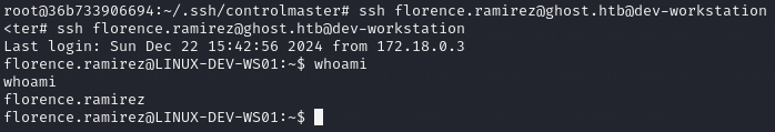 SSH Connection as florence.ramirez