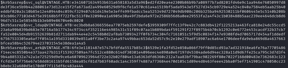 ASREPRoast Service Users