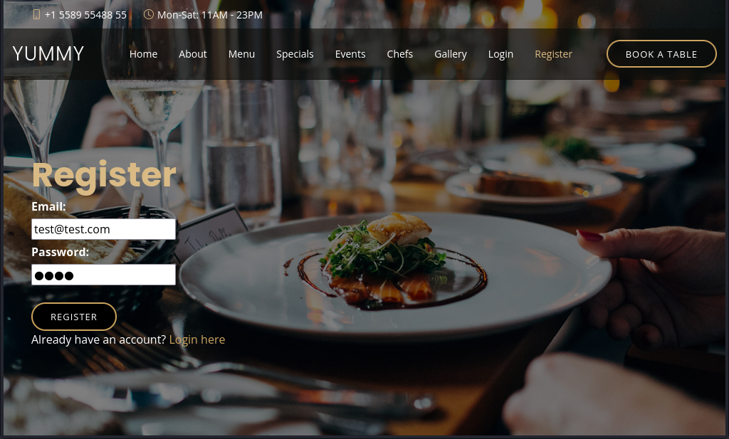 Registering an Account