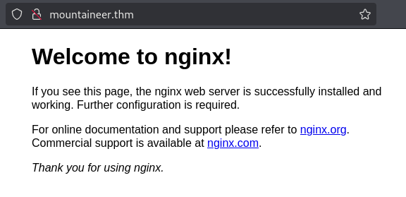 Nginx Default Webpage