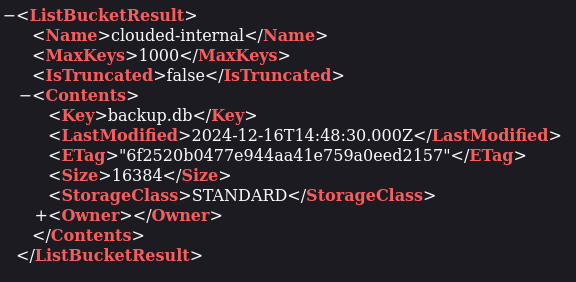 Exposed backup.db